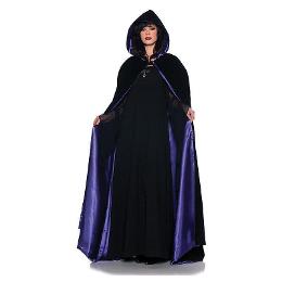 63" DELUXE VELVET SATIN CAPE PURPLE