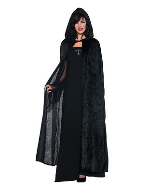 55" HOODED CLOAK BLACK